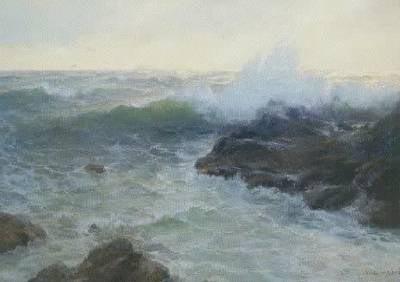 Lionel Walden Crashing Surf, oil painting by Lionel Walden oil painting picture